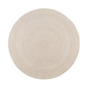 Fonott kerek szőnyeg, 180 cm, törtfehér - LUNARE