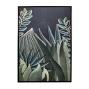 Keretezett falikép, trópusi levelek, 60x90 cm, zöld-fekete - NUIT CALINE