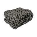 Kötött takaró, 125x150 cm, sötétszürke - ISLANDE