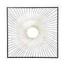 Spirálos fém dekoráció, négyzet alakú keretben, arany - OEUIL DE CYCLONE