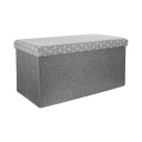 Art déco mintás tárolós ülőke, világosszürke - THEOREME