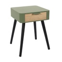 Éjjeliszekrény, fa fiókkal, khaki - FOREST