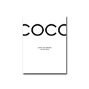 Feliratos fali dekoráció, COCO, fekete-fehér - COCO