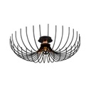 Fém hálós mennyezeti lámpa, fekete - FONTAINE