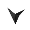 Hajlított, absztrakt formájú fém fali lámpa, fekete - MOUETTE