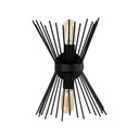 Kétirányú fém fali lámpa, fekete - TWIST