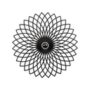 Mandalás fali lámpa, fekete - PAON