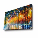 Vászon falikép, Leonid Afremov másolat, kék-bordó - NOVEMBRE