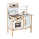 Fa játékkonyha gyerekeknek, fehér - PTIT CHEF