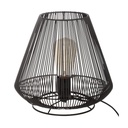 Fém hálós asztali lámpa, fekete - FRIDAY