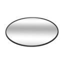 Kör alakú tükrös tálca, fekete - OPALE
