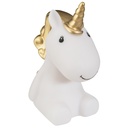 LED-es éjszakai fény, unikornis, fehér-arany - LICORNE