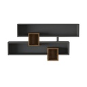 Modern falipolc, 126 cm, antracit - MADURA