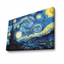 Vászon falikép, Vincent van Gogh másolat, Csillagos éj, kék - NUIT ETOILEE