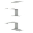 Modern sarokpolc, 5 szintes, fehér - ADELE