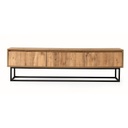 TV állvány, fém lábazattal, fa - VAYANA