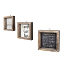 UV nyomott falikép, idézetek, 35x35 cm, bézs - MESSAGES