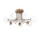 Modern hétágú mennyezeti lámpa, üveg búrákkal, arany - SATELITES