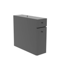 Fürdőszobai tároló, 2 fiókkal, sötétszürke - ISLANDE