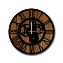 Fa mintás falióra, 50 cm, fekete - FER