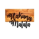 Fali dekoráció, Hakuna Matata felirattal, diófa-fekete - HAKUNA