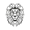 Fém fali dekoráció, oroszlán, fekete - LION