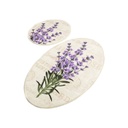 Levendula mintás fürdőszobaszőnyeg szett, 2 db, lila - LAVANDES