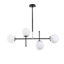 Modern fém vázas csillár, gömb búrákkal, fekete - ORBITE