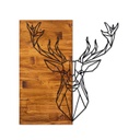 Szarvast ábrázoló fali dekoráció, diófa-fekete - CERF