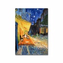 Vászon falikép, Vincent van Gogh másolat, Cafe Terrace, sötétkék - CAFE TERRASSE