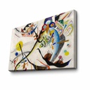 Vászon falikép, Wassily Kandinsky másolat, Kék szegmens, fekete-színes - COMPOSITION