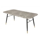 Márványmintás étkezőasztal, 180x90 cm, szürke - BENODET