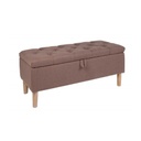 Tárolós chesterfield pad, világosbarna - RENNES