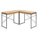L- alakú íróasztal, 2 fiókkal, tölgyfa - RENNES