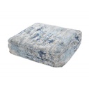 Antikolt hatású puff, 70x70 cm, világoskék-szürke - LORIENT