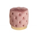 Chesterfield bársony ülőke, púderrózsaszín - TOUR D'ARGENT