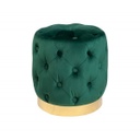 Chesterfield bársony ülőke, fenyőzöld - TOUR D'ARGENT