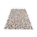 Kézzel készült 3D hatású gyapjú szőnyeg, 120x200 cm, szürke-törtfehér - DINAN