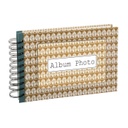 Spirálos fényképalbum, levélmintás, 240 fotónak, barna - SOUVENIR