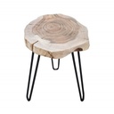 Tömörfa lerakóasztal, 40 cm, akácfa - TREFLE