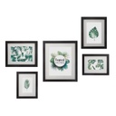 Fali képkeret szett, 5 db-os, 70x39 cm, fekete - EUX
