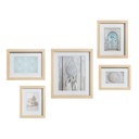Fali képkeret szett, 5 db-os, 70x39 cm, natúr - SOUVENIRS
