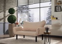 2 személyes chesterfield karfás kanapé, krémszínű - CABANE