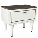 Éjjeliszekrény, fehér-arany-fekete -