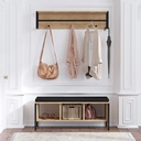 Előszobai tárolóegység, tölgyfa
fekete -