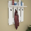 Fali akasztó, fehér -