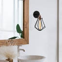 Fali lámpa, fekete -