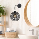 Fali lámpa, fekete -