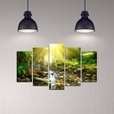 Falikép szett, 5 db, többszínű -