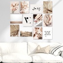 Falikép szett, 12 db, többszínű -